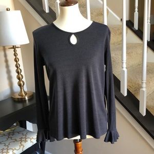 Mimi Maternity Charcoal Grey Knit Top